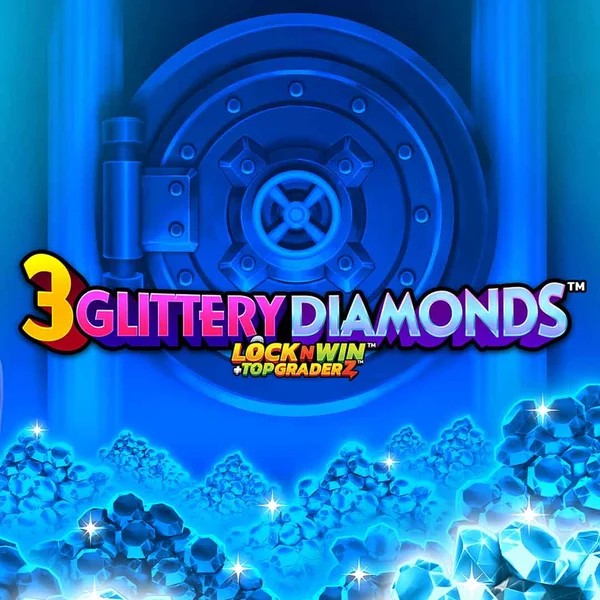 3 Glittery Diamonds game by PearFiction Studios – logo hosted on Level up Casino