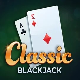 Classic Blackjack online game logo by Red Tiger Gaming on levelsupcasino.eu